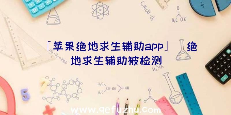 「苹果绝地求生辅助app」|绝地求生辅助被检测